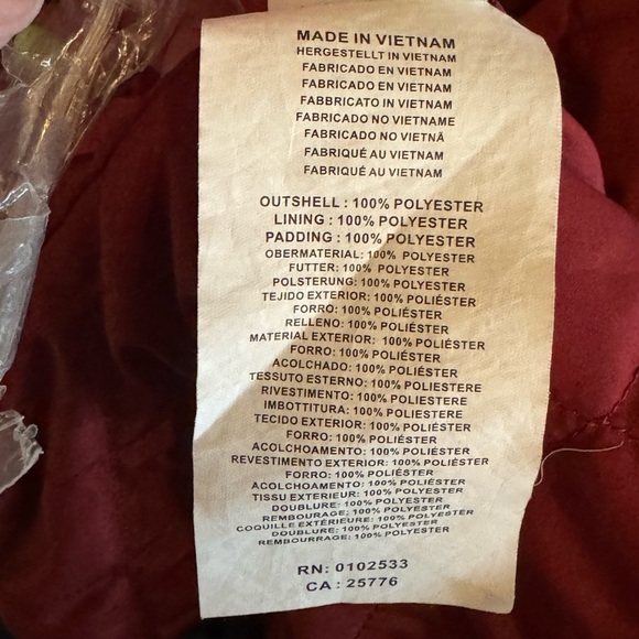 Indian Motorcycles Women’s Bomber Jacket Size XS Red Quilted Lining NWOT - Picture 4 of 4